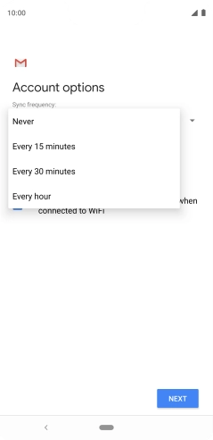 Press the required setting. Press the required setting.