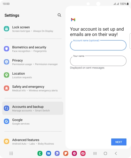 Press Your name and key in the required sender name. Press Your name and key in the required sender name.