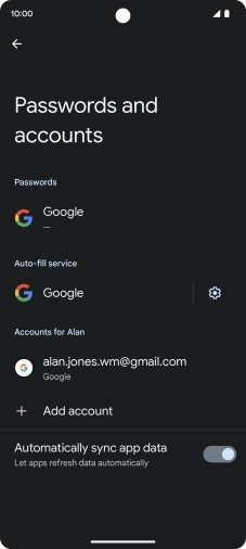 Press Add account. Press Add account.