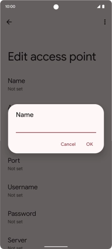 Key in EE Internet and press OK. Key in EE Internet and press OK.