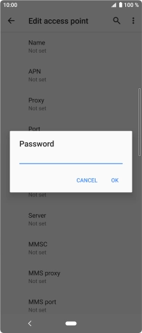 Key in secure and press OK. Key in secure and press OK.