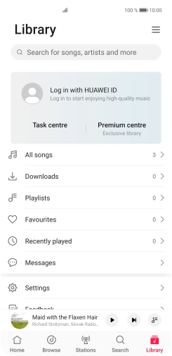 Press All songs. Press All songs.