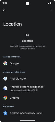 Press the required app. Press the required app.