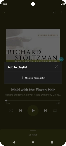 Press Create a new playlist. Press Create a new playlist.