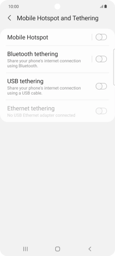 Press Mobile Hotspot. Press Mobile Hotspot.
