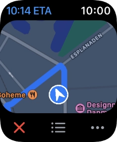 Turn the Digital Crown to zoom in or out on the map. Turn the Digital Crown to zoom in or out on the map.