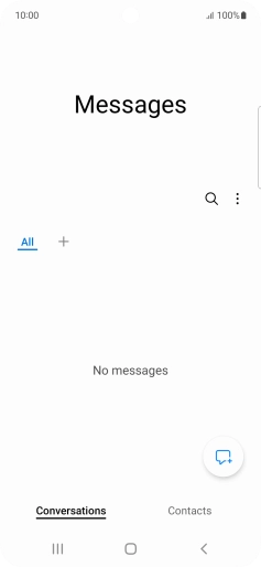 Press the new message icon. Press the new message icon.