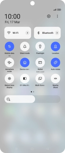 Press the settings icon. Press the settings icon.