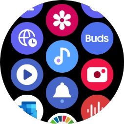 Press the music player icon. Press the music player icon.