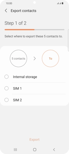 Press the required SIM. Press the required SIM.