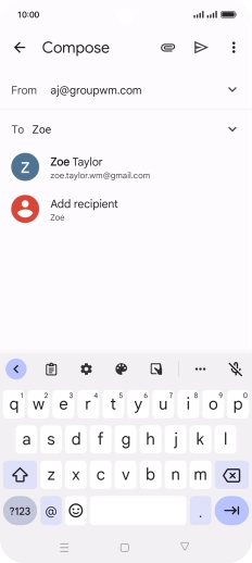 Press the required contact. Press the required contact.