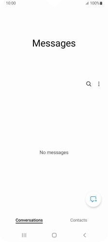 Press the new message icon. Press the new message icon.