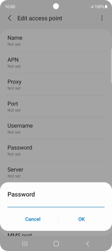 Key in secure and press OK. Key in secure and press OK.