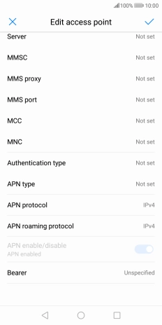 Press MMS proxy.