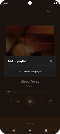 Press Create a new playlist. Press Create a new playlist.