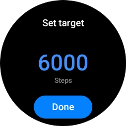 Slide your finger up or down on the screen to select the required goal. Slide your finger up or down on the screen to select the required goal.