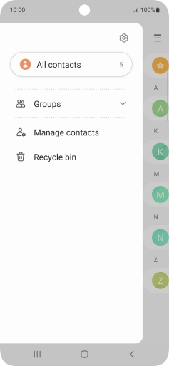 Press Manage contacts. Press Manage contacts.