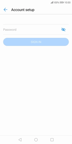 Press Password and key in the password for your email account.