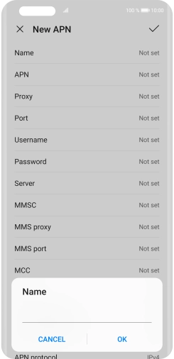 Key in EE MMS and press OK. Key in EE MMS and press OK.