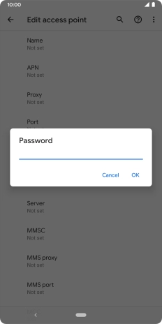 Key in secure and press OK. Key in secure and press OK.
