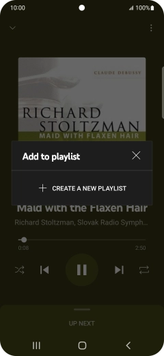 Press CREATE A NEW PLAYLIST. Press CREATE A NEW PLAYLIST.