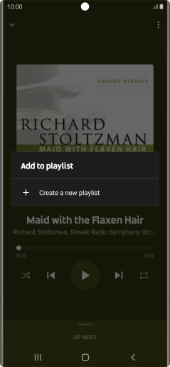Press Create a new playlist. Press Create a new playlist.