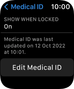 Press Edit Medical ID. Press Edit Medical ID.