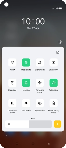 Press the settings icon. Press the settings icon.