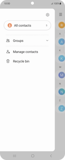 Press Manage contacts. Press Manage contacts.