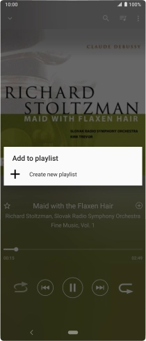 Press Create new playlist. Press Create new playlist.