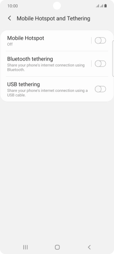 Press Mobile Hotspot. Press Mobile Hotspot.