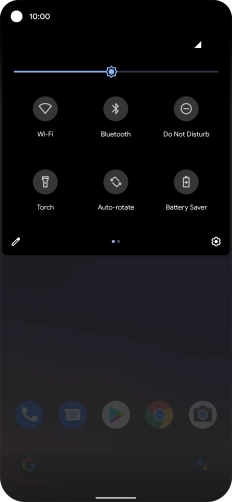 Press the settings icon. Press the settings icon.