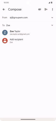 Press the required contact. Press the required contact.