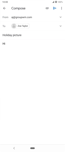 Press the attachment icon. Press the attachment icon.