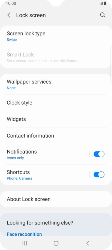 Press Screen lock type. Press Screen lock type.