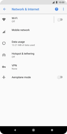 Press Mobile network. Press Mobile network.