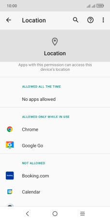 Press the required app. Press the required app.