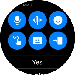 Press the microphone icon and follow the instructions on the screen to record and send the required reply. Press the microphone icon and follow the instructions on the screen to record and send the required reply.
