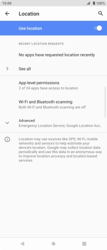 Press App-level permissions. Press App-level permissions.
