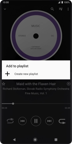 Press Create new playlist. Press Create new playlist.