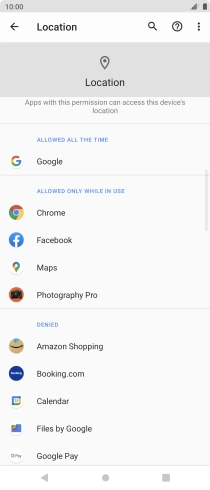 Press the required app. Press the required app.