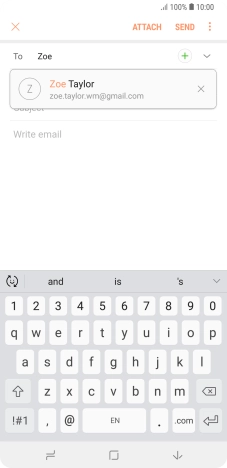 Press the required contact. Press the required contact.