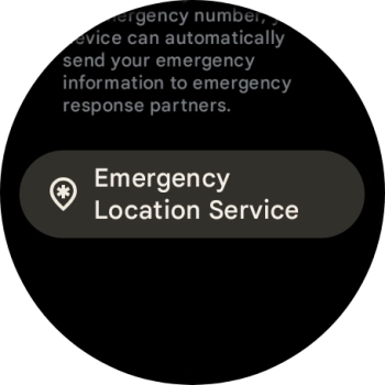Press Emergency Location Service. Press Emergency Location Service.