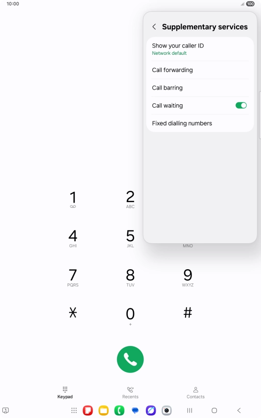 Press Fixed dialling numbers. Press Fixed dialling numbers.