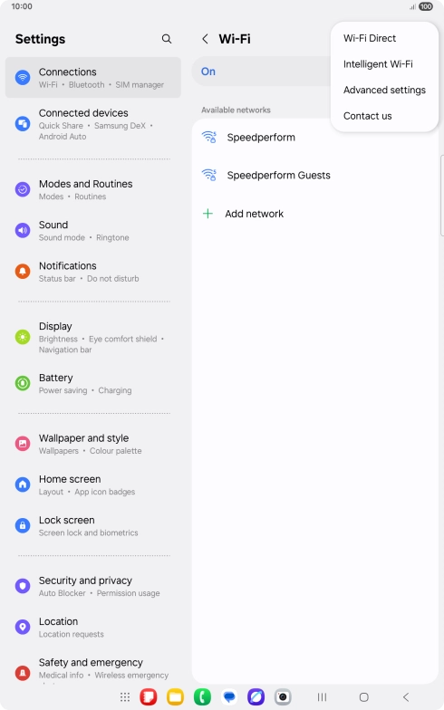 Press Intelligent Wi-Fi. Press Intelligent Wi-Fi.