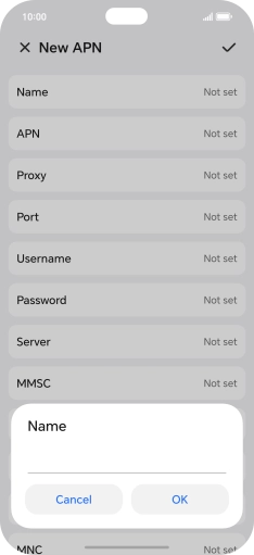 Key in EE MMS and press OK. Key in EE MMS and press OK.