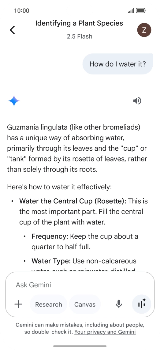 Follow the instructions on the screen to type or speak more questions to continue the conversation. Follow the instructions on the screen to type or speak more questions to continue the conversation.