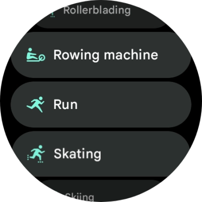 Press the required activity. Press the required activity.