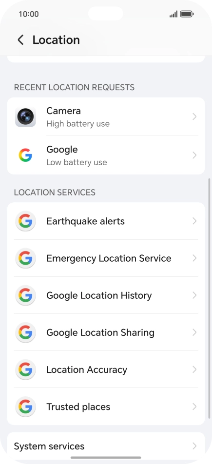Press Location Accuracy. Press Location Accuracy.