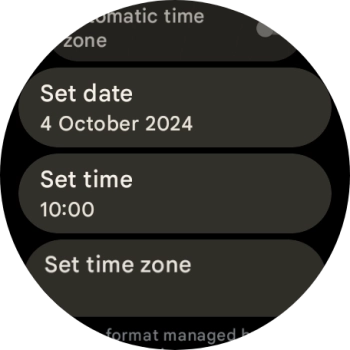 Press Set date. Press Set date.